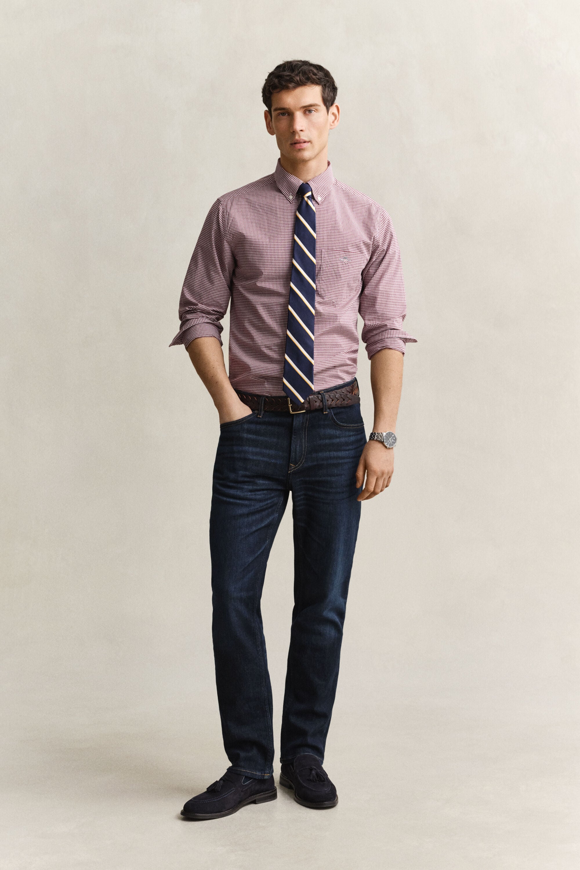 Chemise vichy en popeline classique