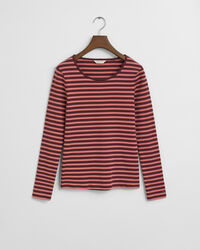 T-shirt à manches longues avec rayures et bords-côtes