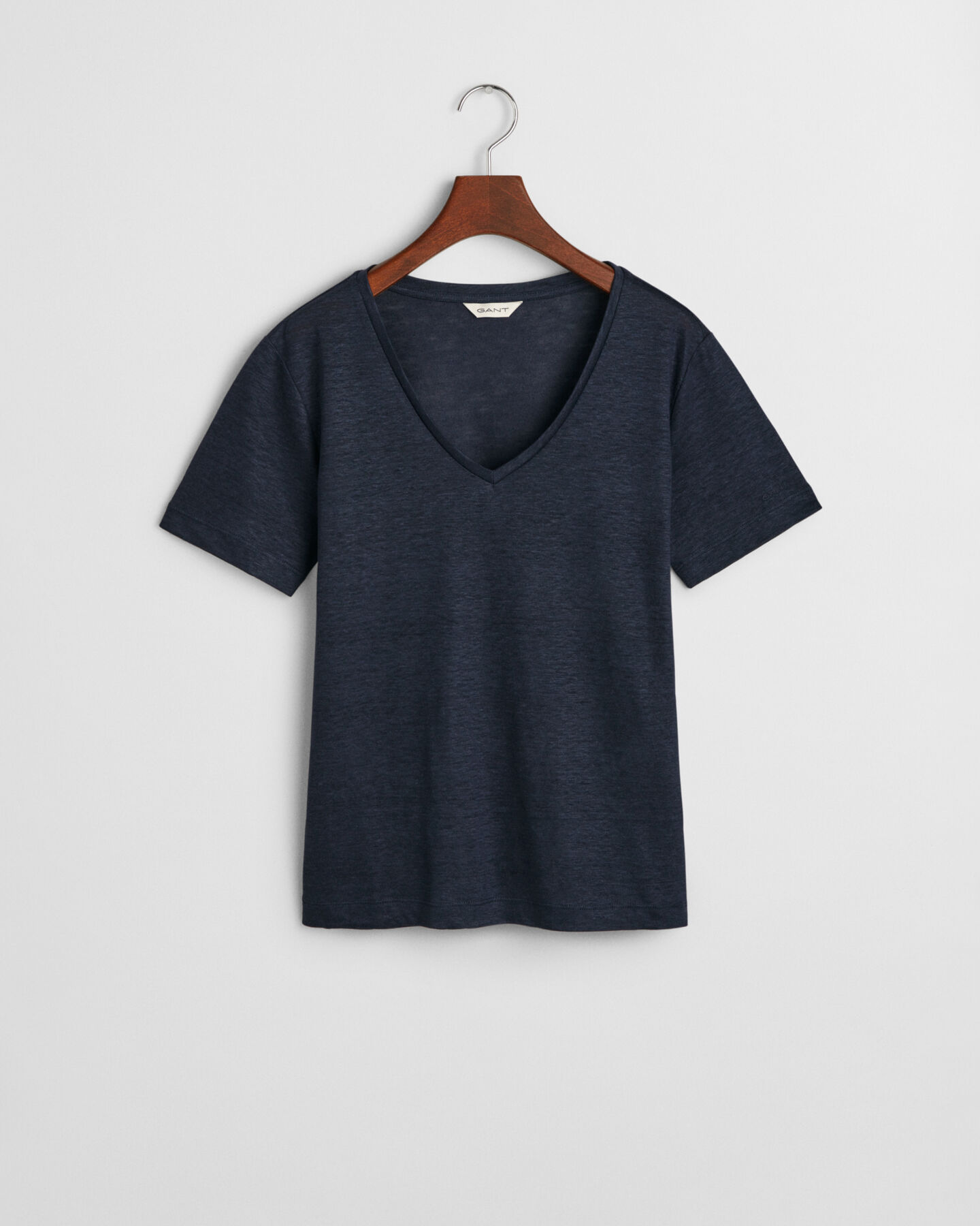 T-shirt col V en lin