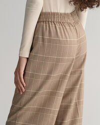 Pantalon relaxed fit à carreaux Pull-On