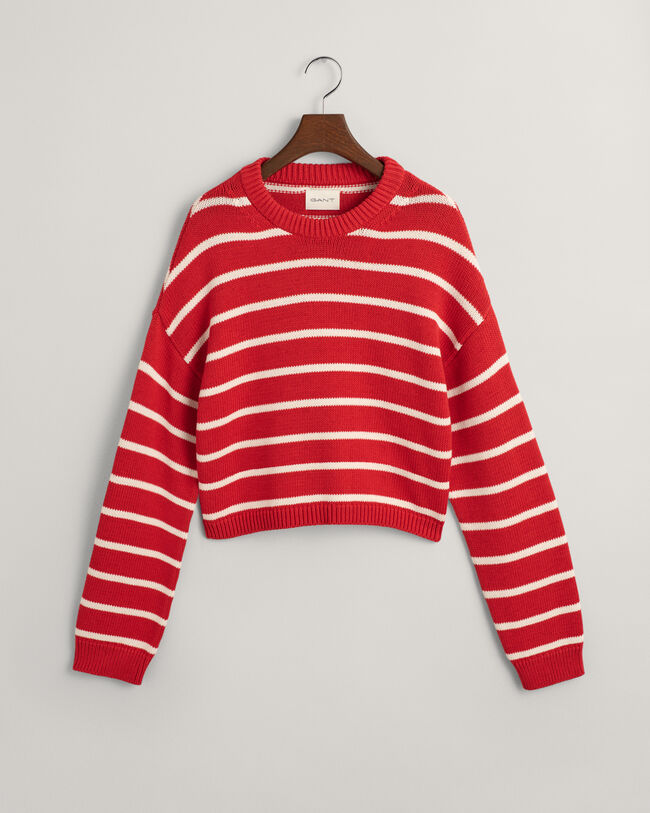 Pull ras du cou à rayures