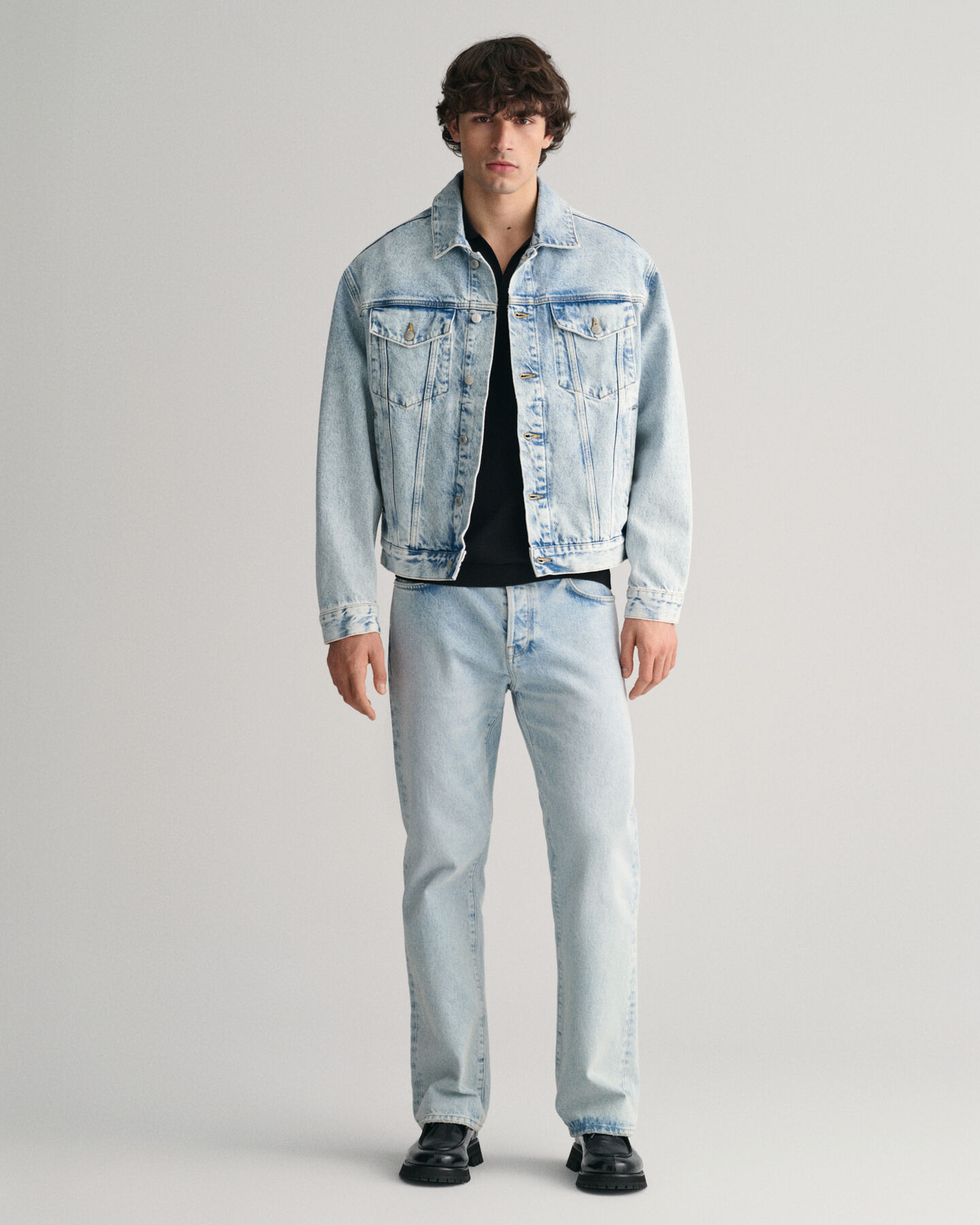 Pull fa&ccedil;on polo &agrave; maille ouverte