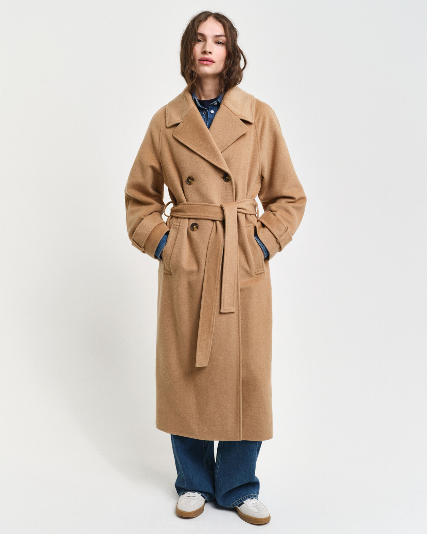Trench-coat en laine