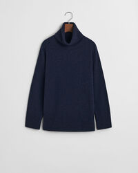 Pull col roulé avec finitions à chevrons