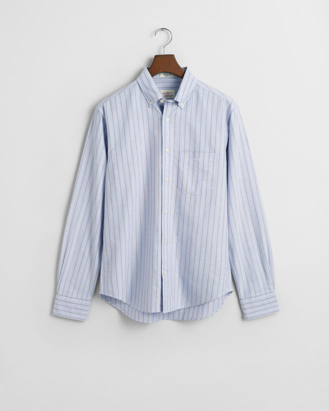 Chemise regular fit en coton Oxford classique &agrave; rayures