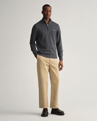 Pull en coton &agrave; demi-zip Casual