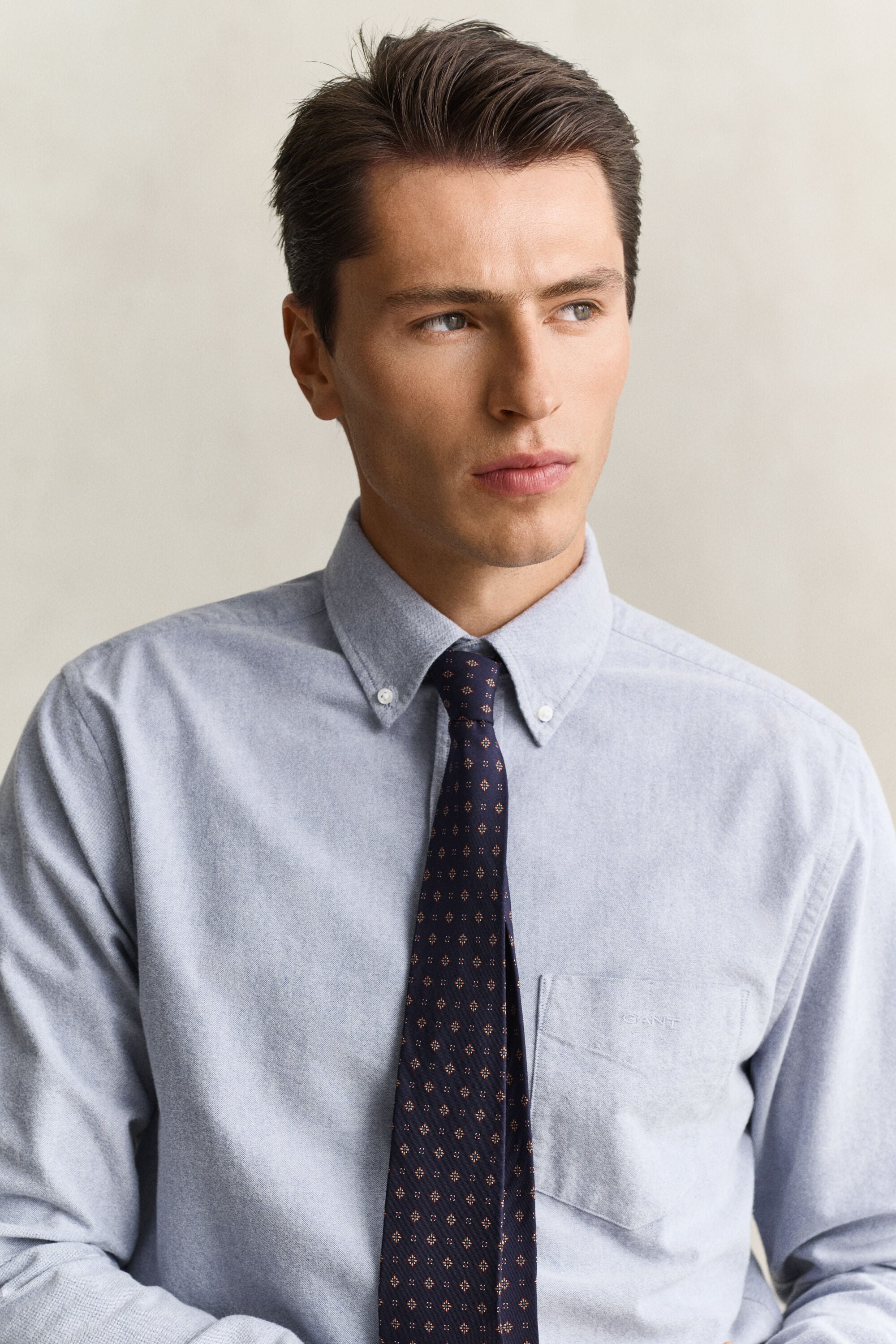 Chemise en coton Oxford brossé