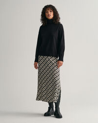 Pull en laine d'agneau ultrafine &agrave; col droit