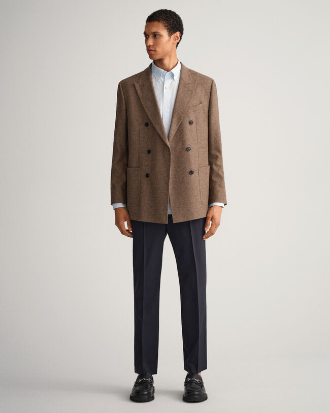 Chemise regular fit en popeline de coton &agrave; rayures banquier