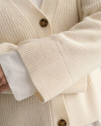 Cardigan en laine côtelée