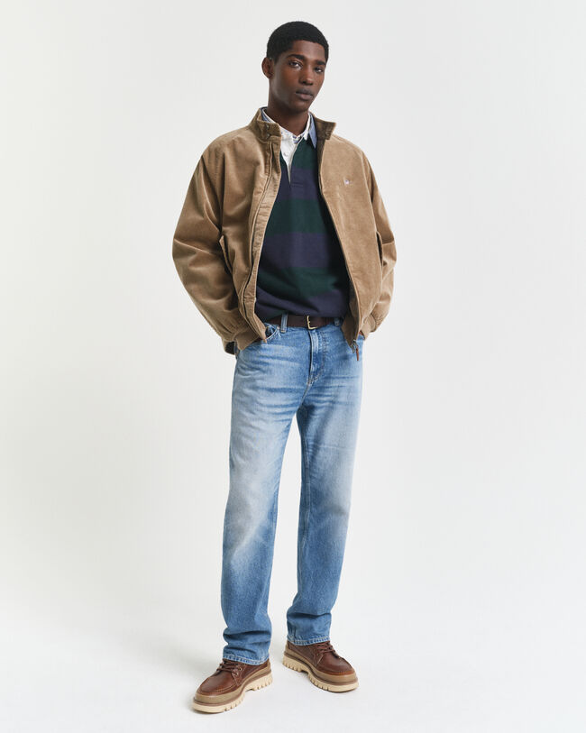 Heavy Rugger à rayures avec col en chambray