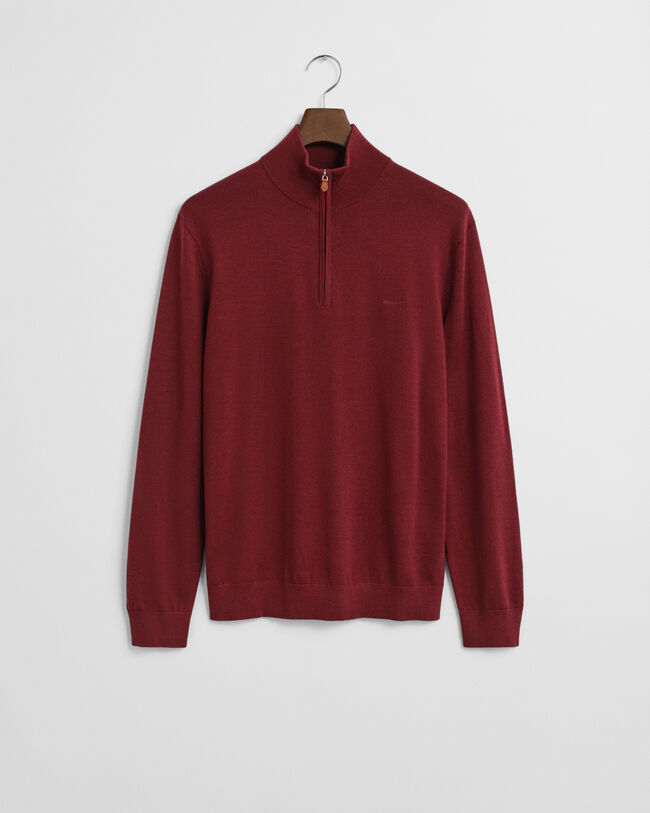 Pull à demi-zip en laine mérinos extrafine