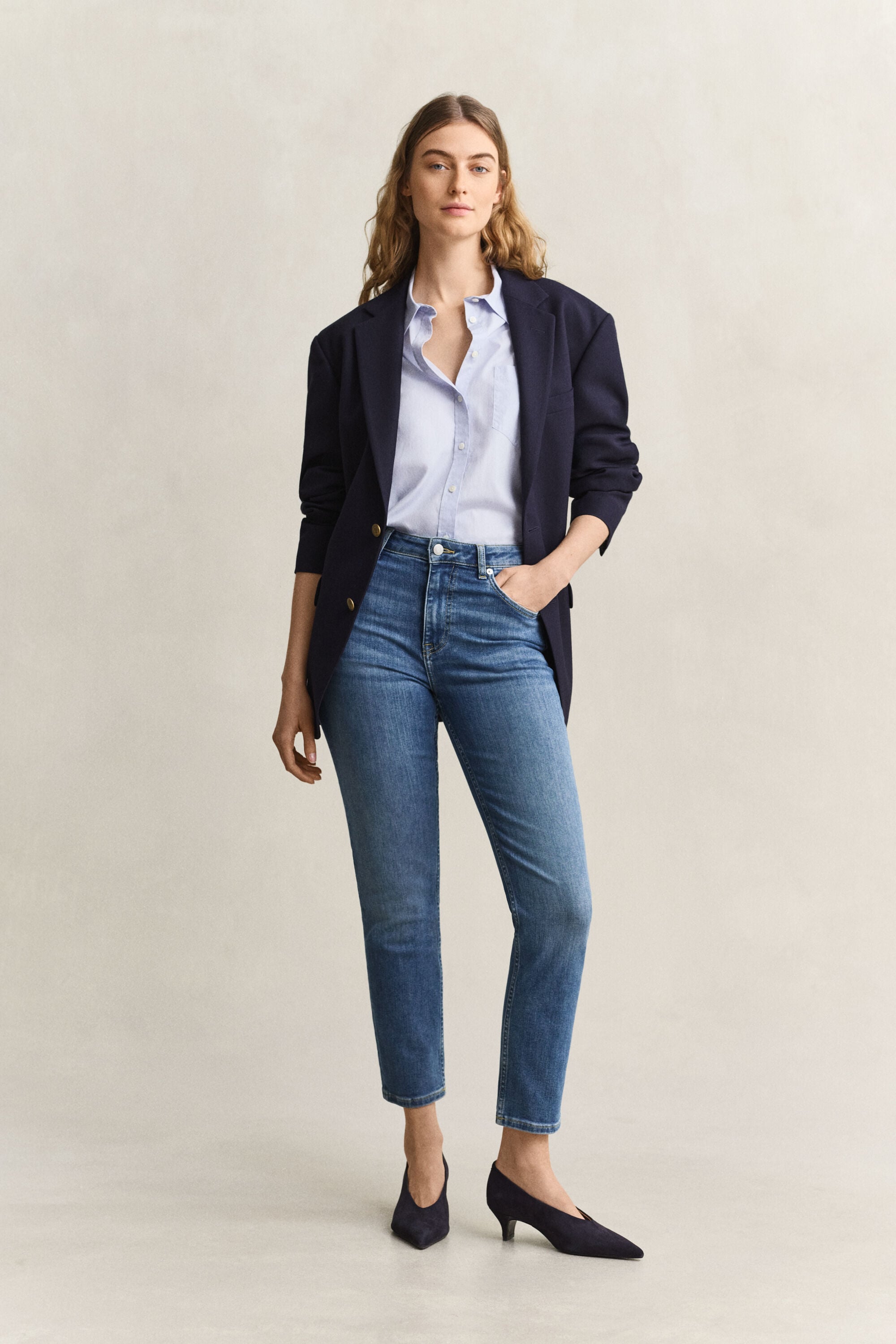Jean court stretch