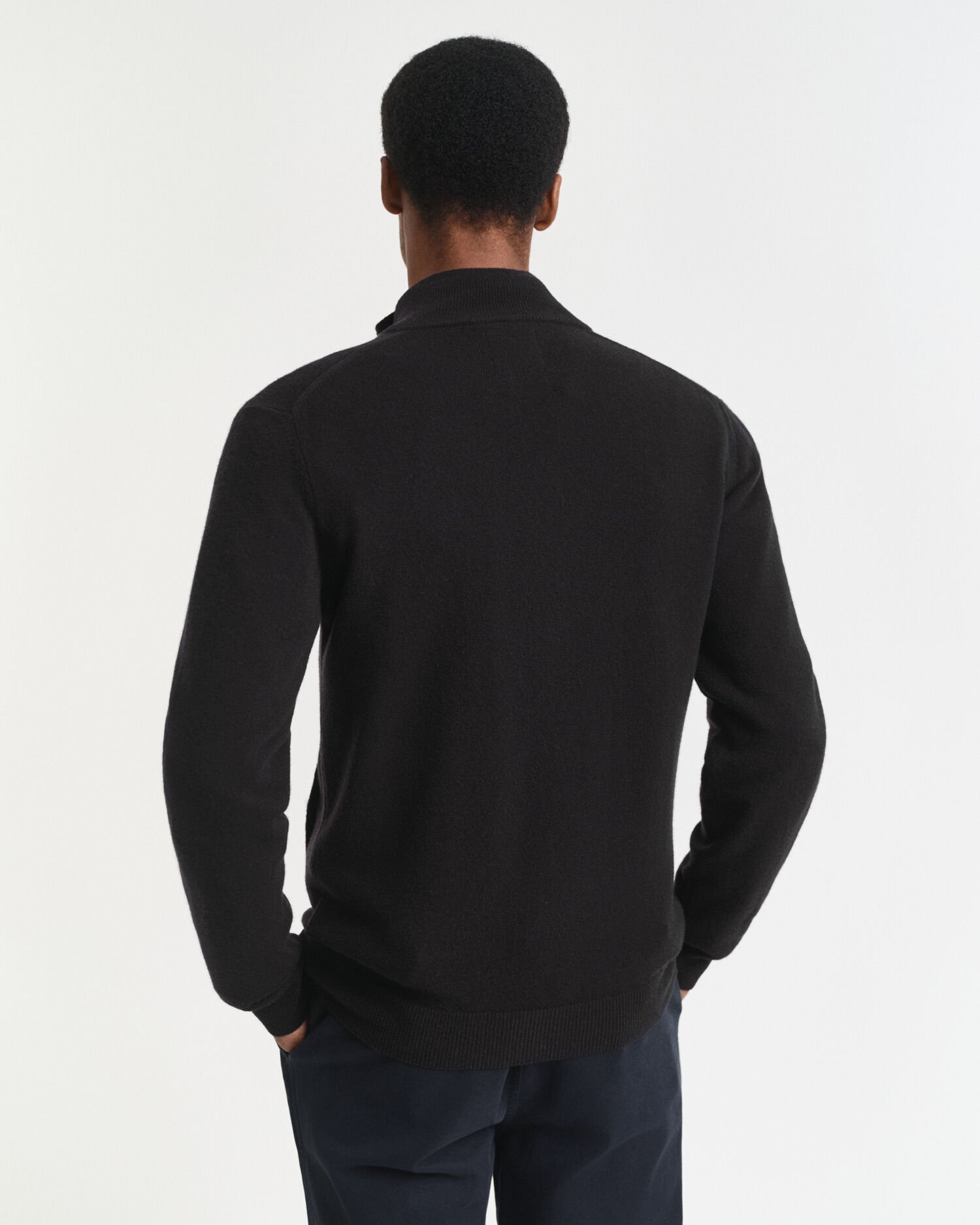 Cardigan zippé en laine d'agneau ultra-fine