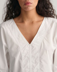 Haut col V à manches ballon