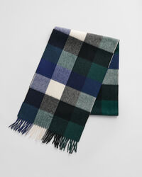 Foulard en laine mérinos à carreaux