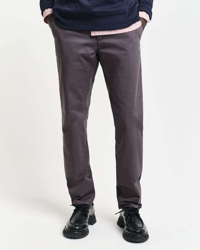 Pantalon chino coupe slim en sergé