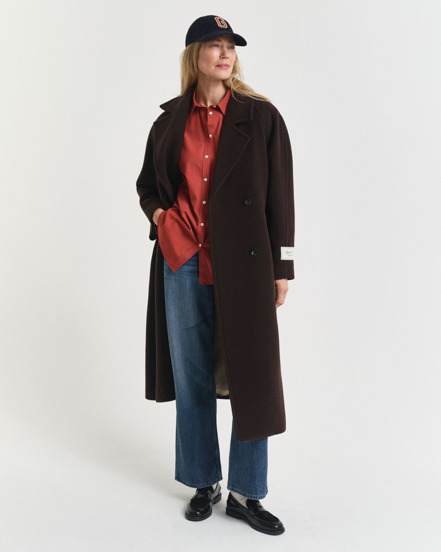 Chemise coupe décontractée en popeline classique