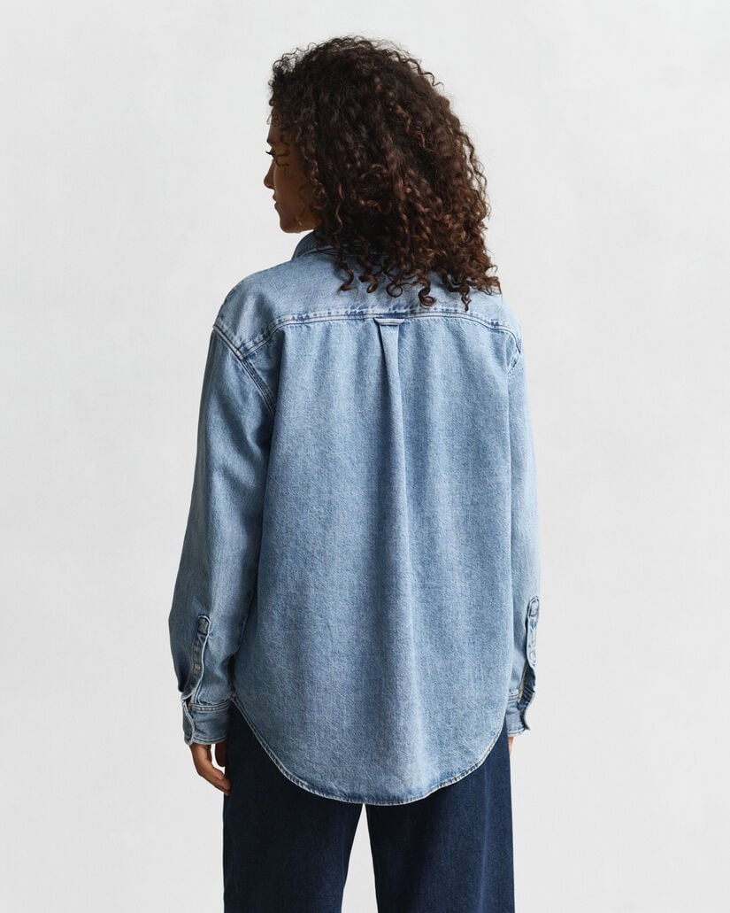 Chemise coupe décontractée en denim