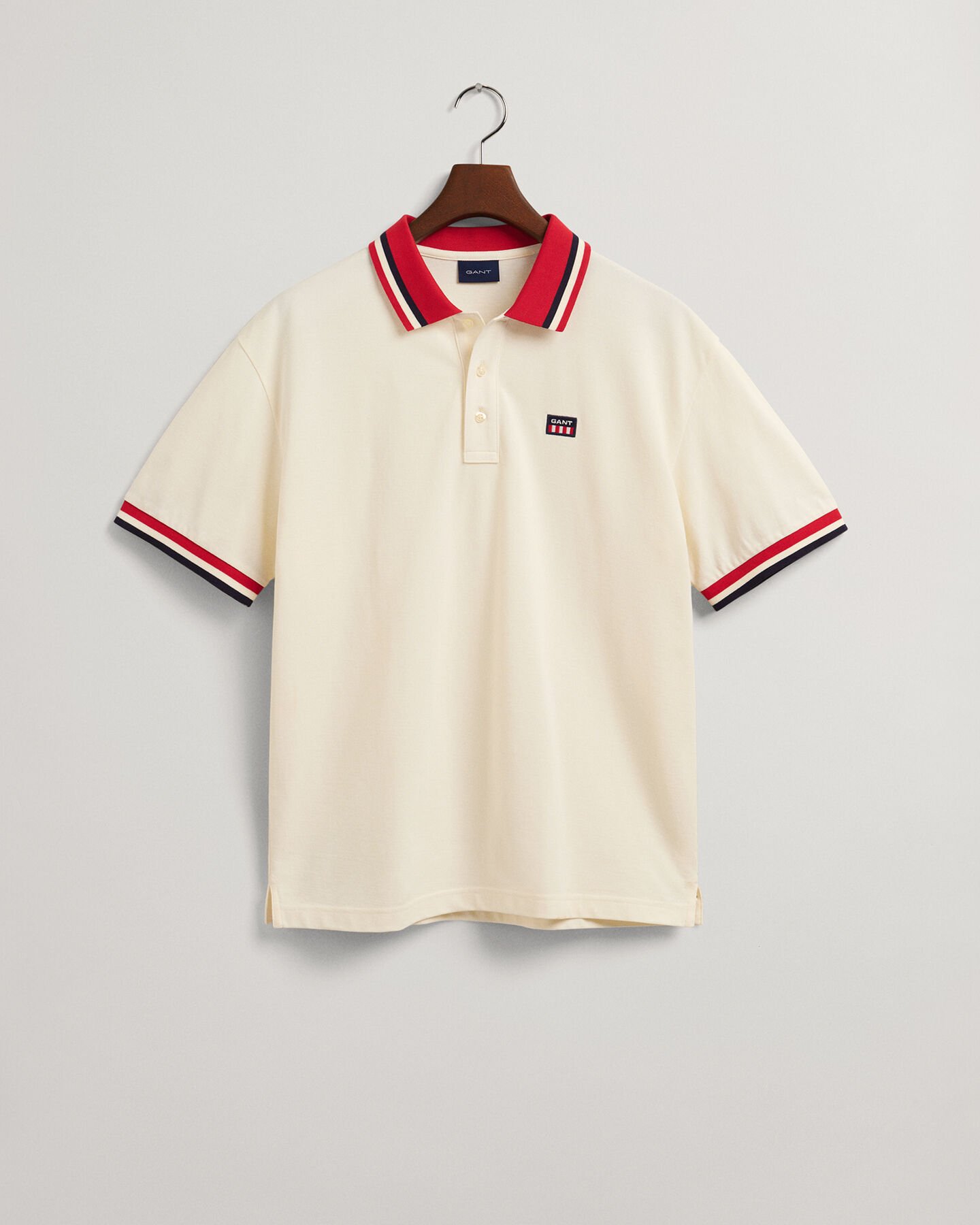 Polo en coton piqu&eacute; Retro Flag