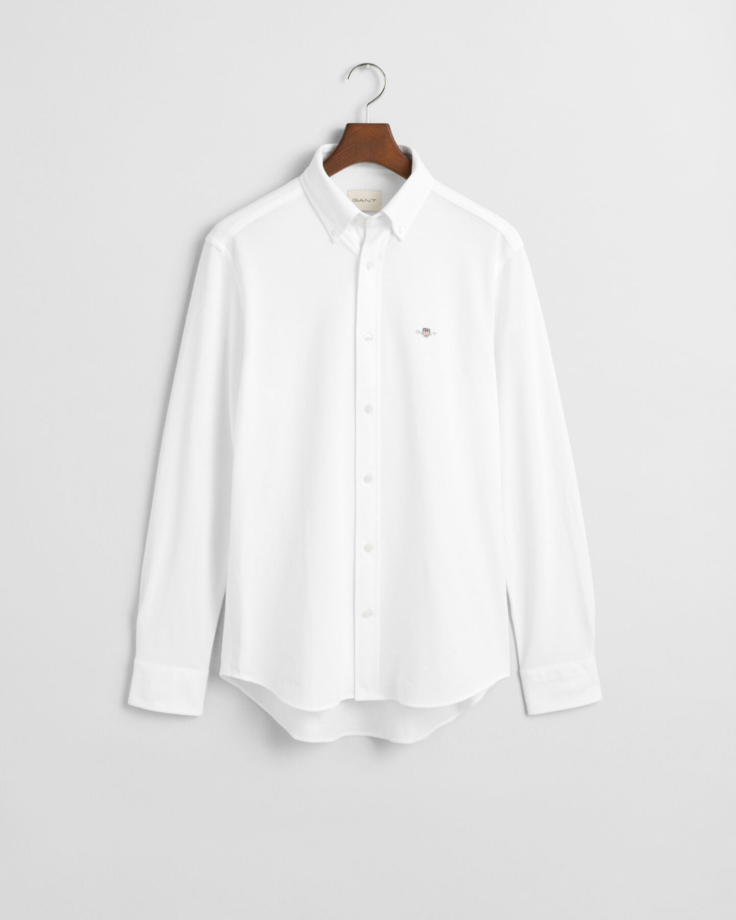 Chemise coupe regular en jersey de coton piqué