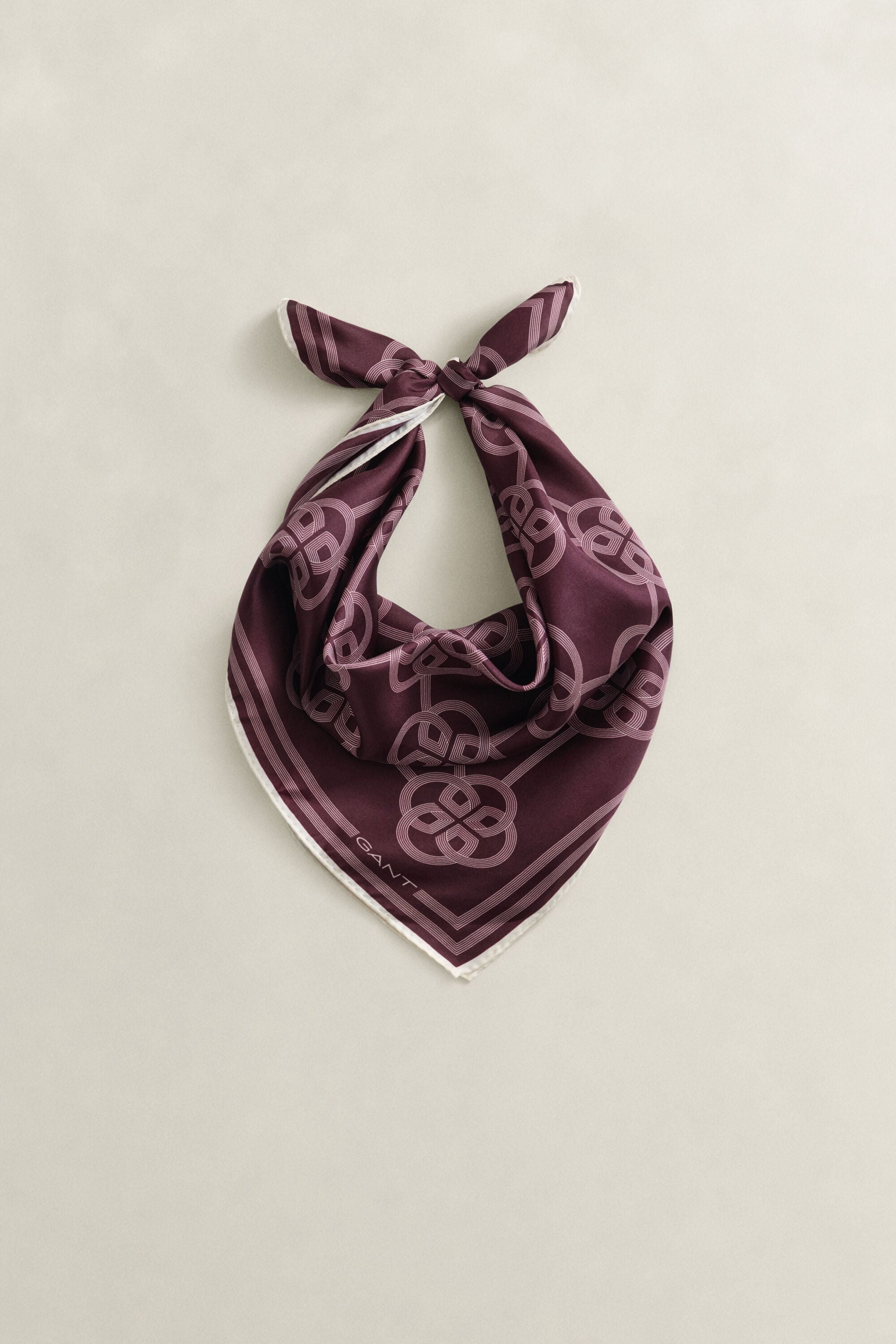Foulard en soie à imprimé monogramme