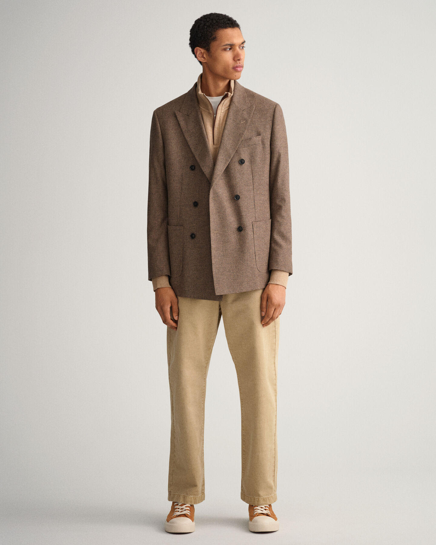 Sweat-shirt &agrave; demi-zip Sacker Rib