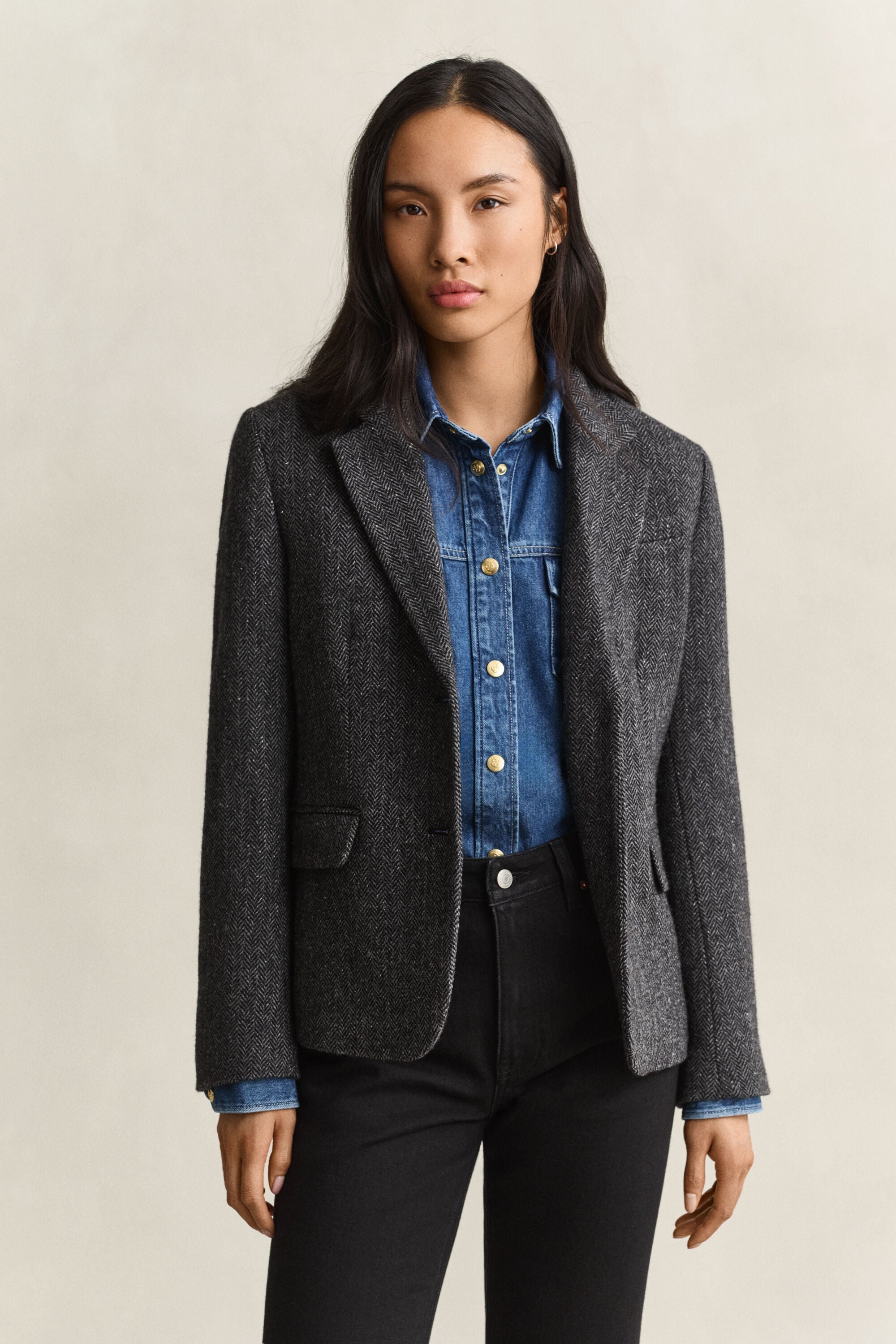Veste blazer à chevrons