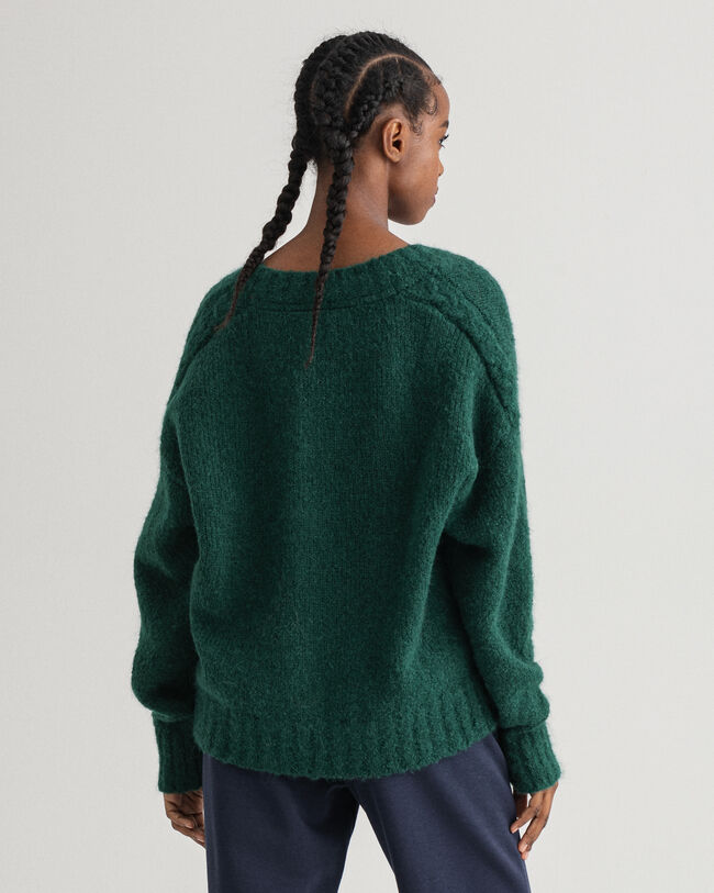 Pull col V en mohair