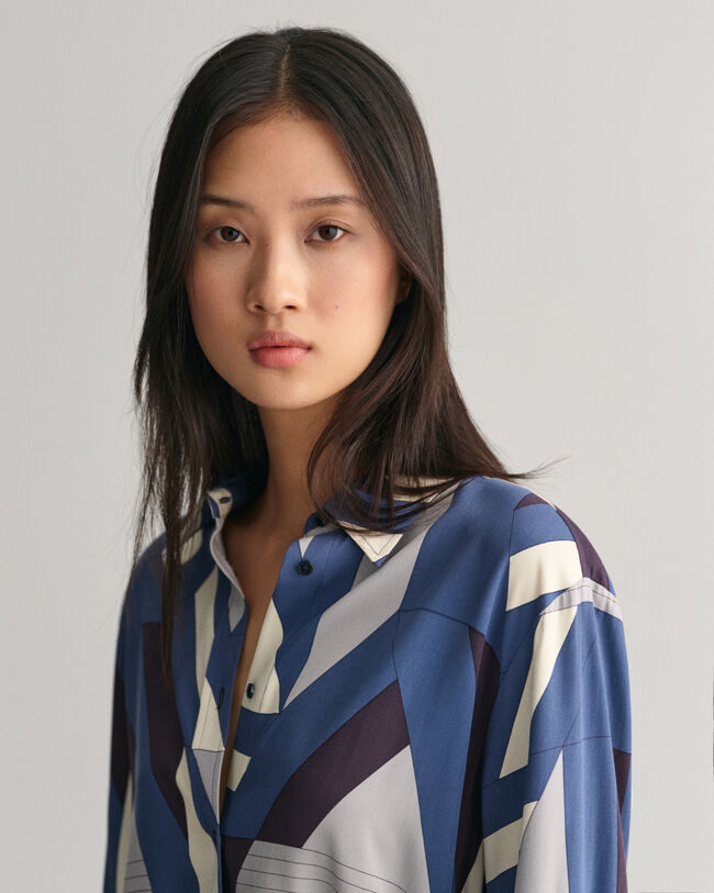 Robe-chemise &agrave; imprim&eacute; Letters