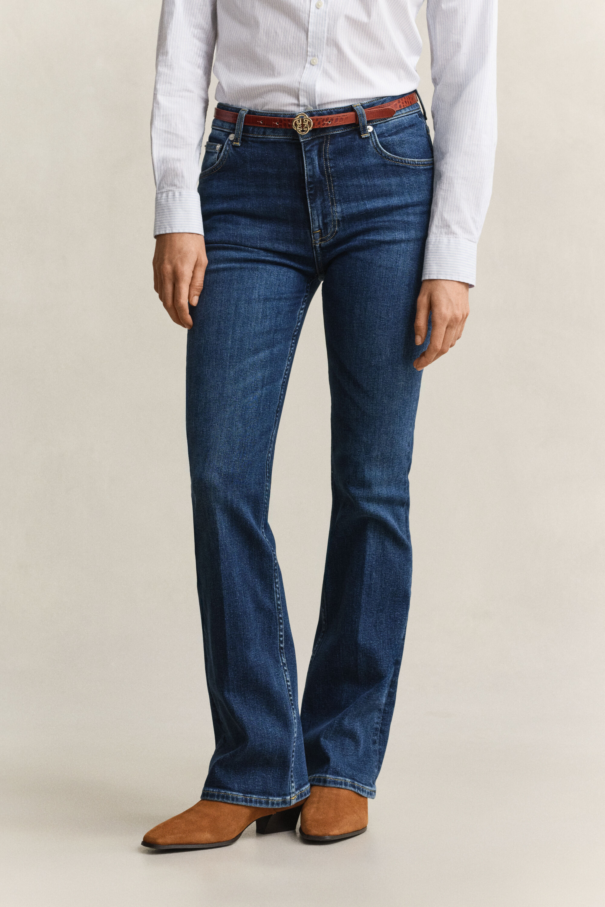 Jean stretch coupe slim évasé