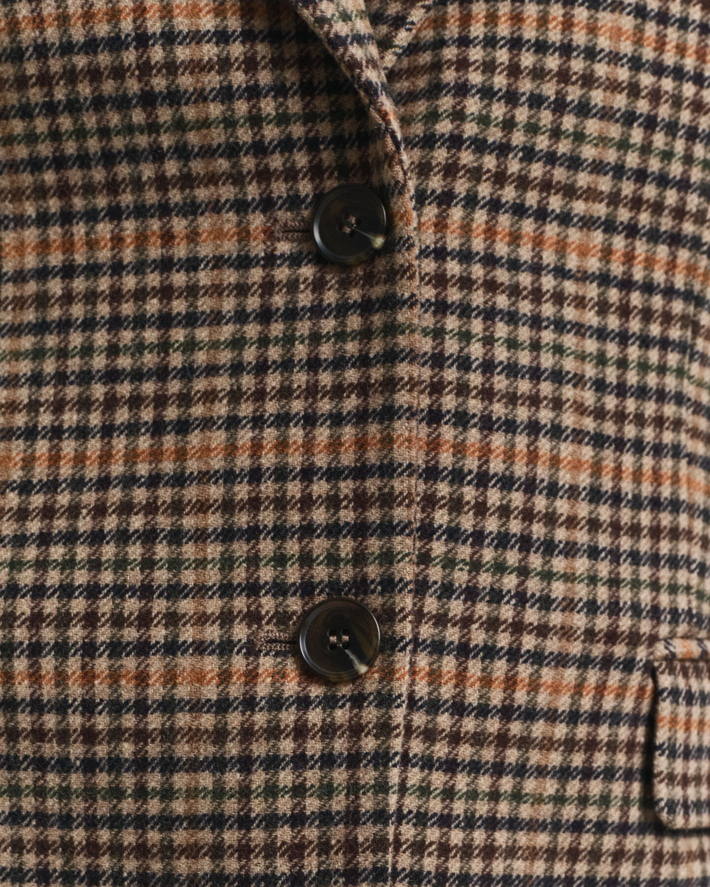 Veste blazer coupe regular en laine à motif pied-de-poule