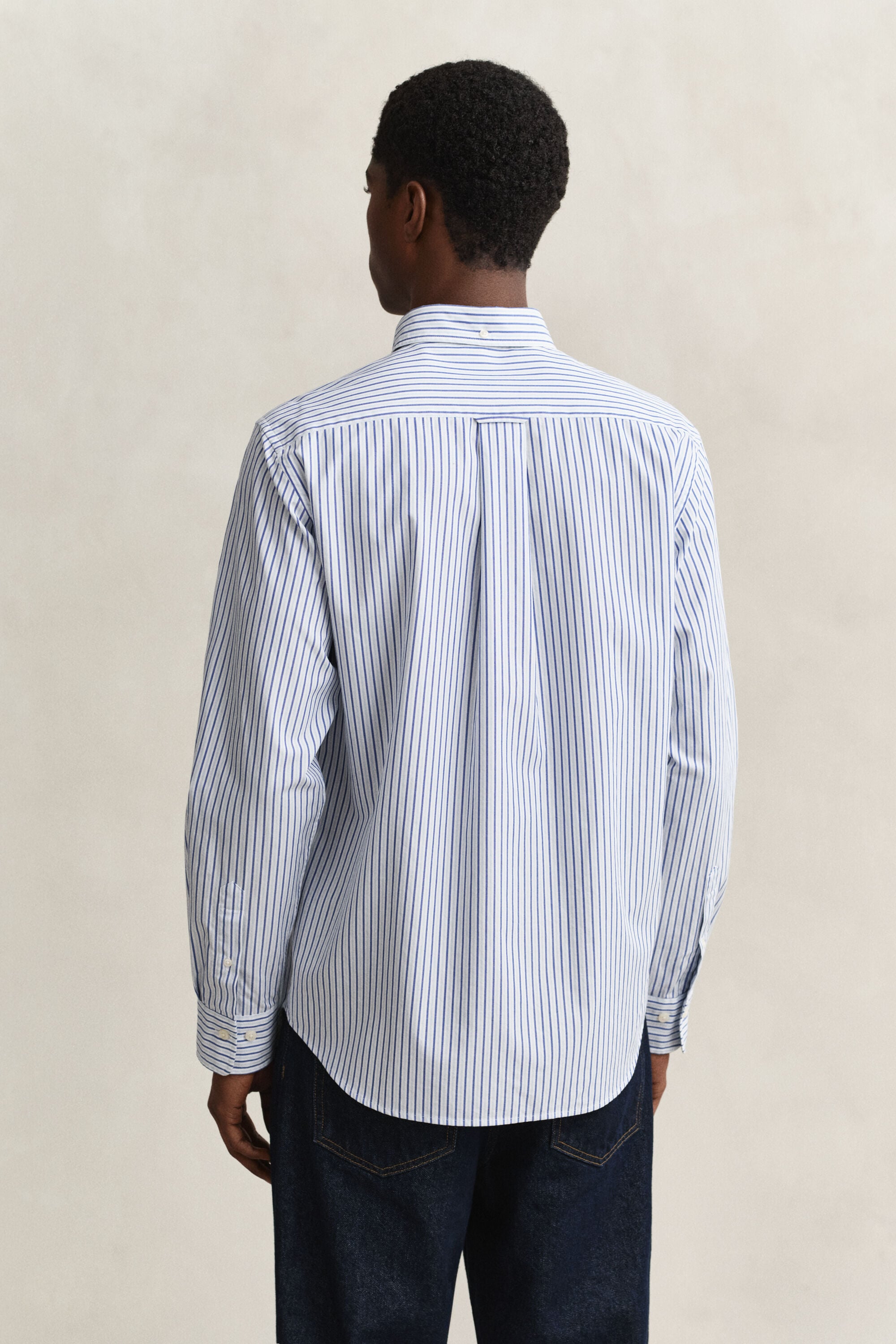 Chemise en popeline à rayures
