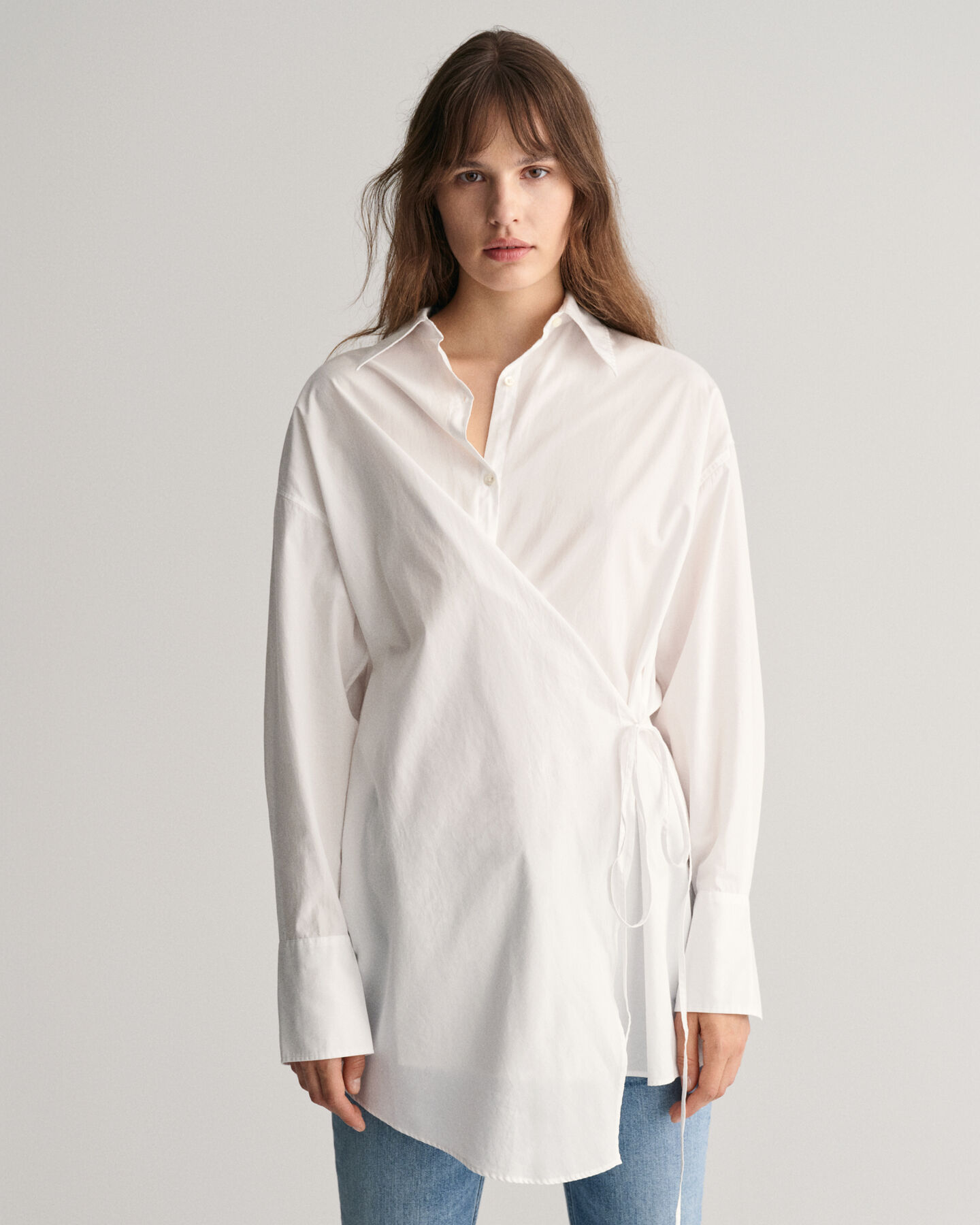 Chemise ultra-ample à fermeture croisée