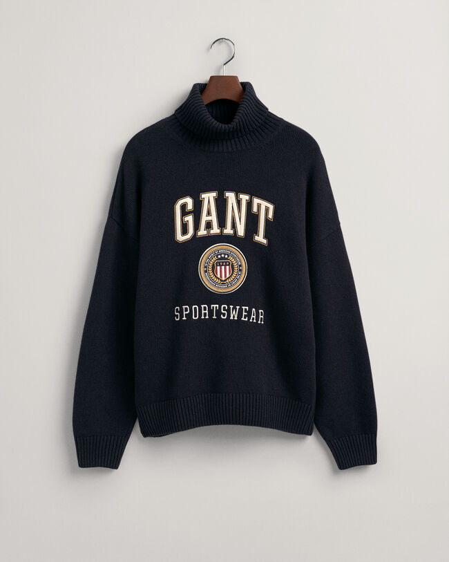 Pull col roulé Crest Shield