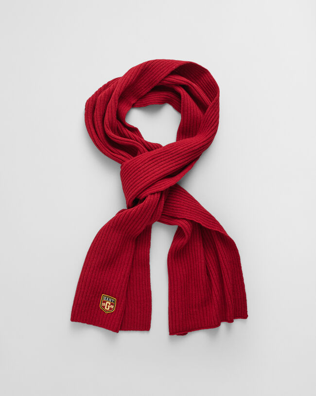 Coffret cadeau bonnet et écharpe en laine avec écusson