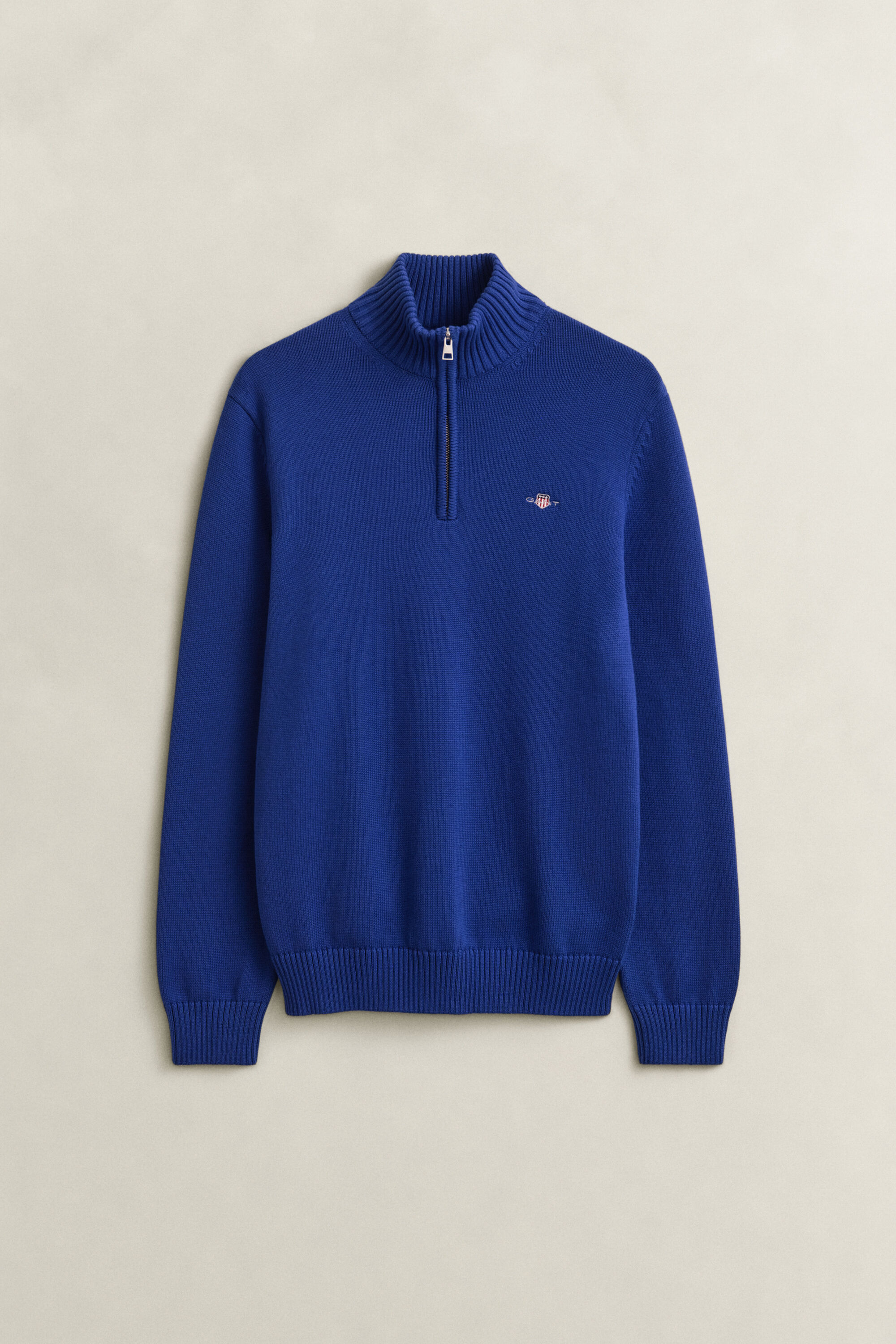 Pull en coton décontracté à demi-zip