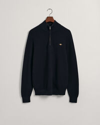 Pull à demi-zip en coton Textured