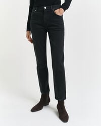 Jean slim fit court noir