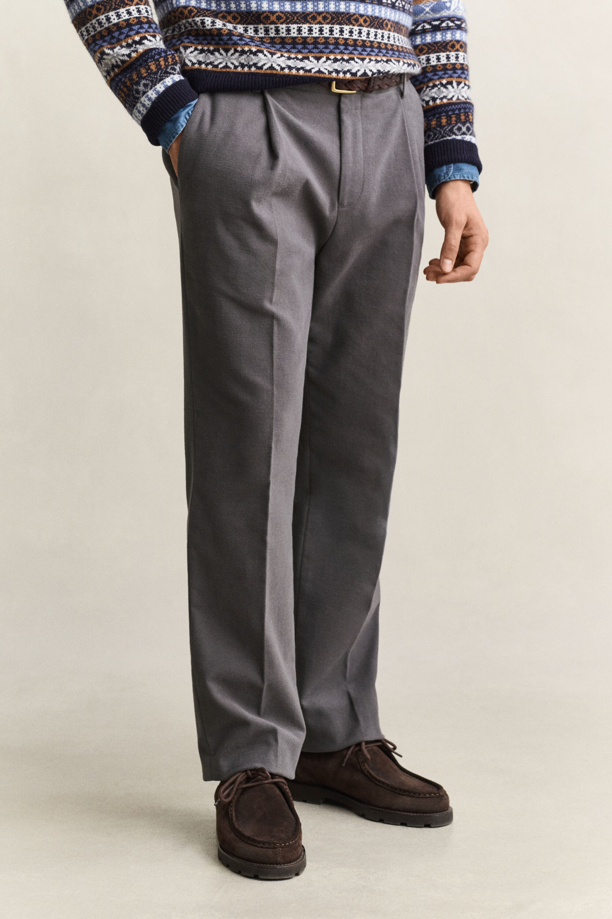 Pantalon de costume en moleskine