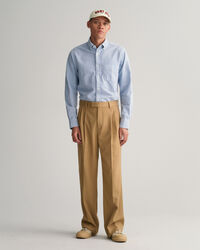 Chemise regular fit en coton Oxford bross&eacute;