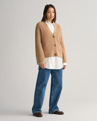 Cardigan en laine c&ocirc;tel&eacute;e