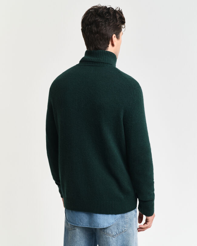 Pull col roulé en laine mélangée