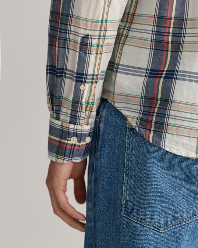 Chemise regular fit à carreaux madras Indian