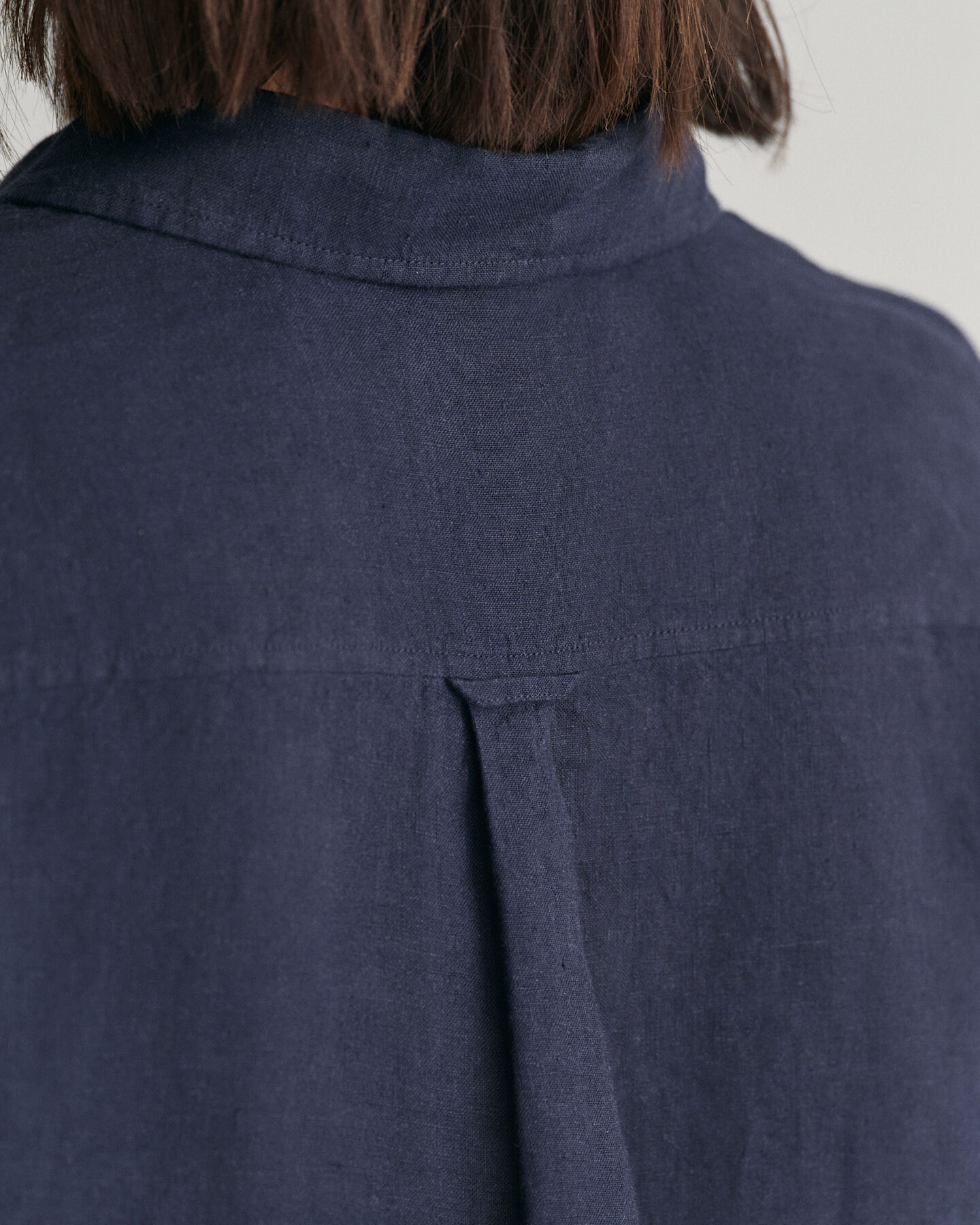 Chemise regular fit en chambray de lin