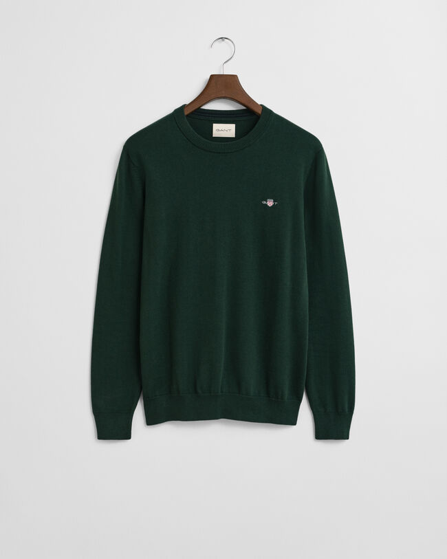 Pull col rond en coton classique