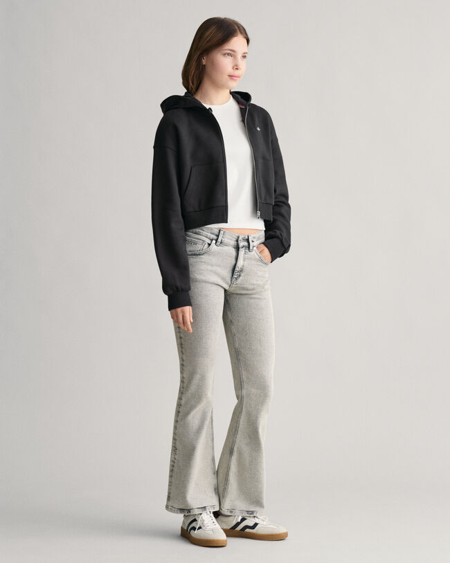 Sweat &agrave; capuche court zipp&eacute; Shield Teen Girls