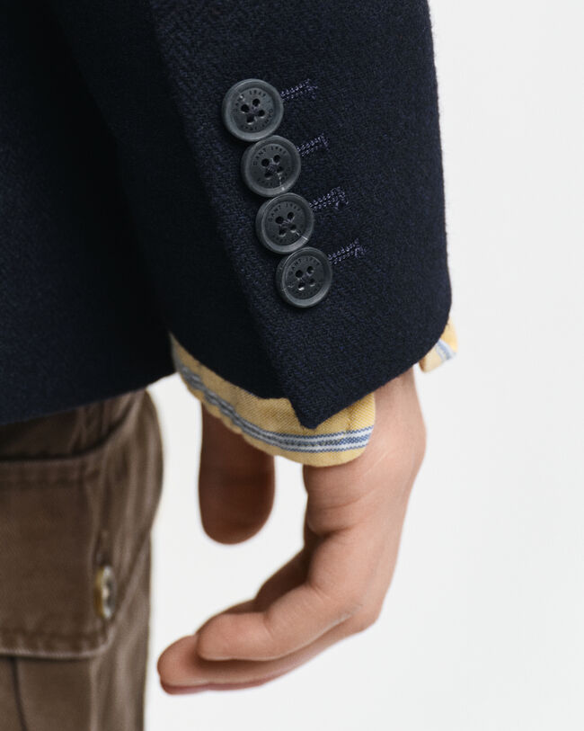 Veste blazer de costume à chevrons