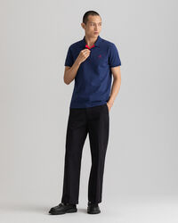 Polo Rugger en coton piqué à col contrastant