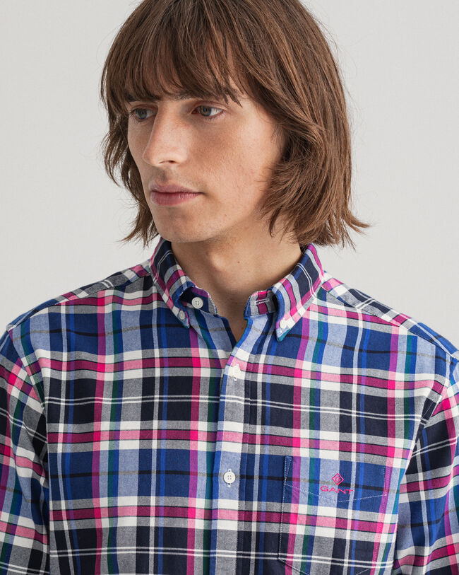 Chemise regular fit en coton Oxford &agrave; carreaux